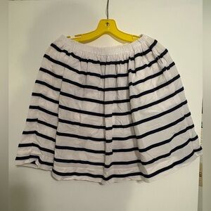 J.Crew 100% Cotton Navy Blue White Nautical Stripe Short Skirt Size 0